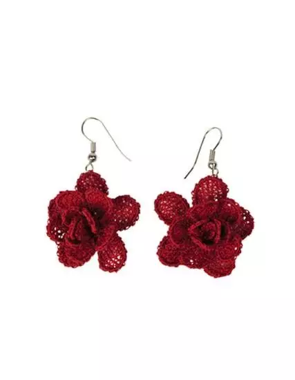 Rose Earrings Nallıhan Needle Lace PGI